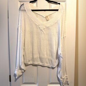 We The Free Waffle Knit V-Neck